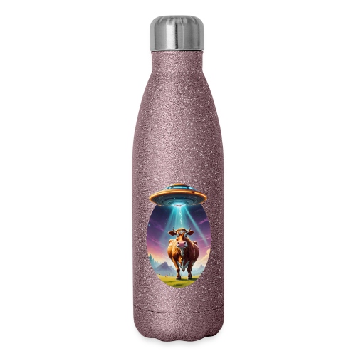 UFO Cow Abduction - 17 oz Insulated Stainless Steel Water Bottle
