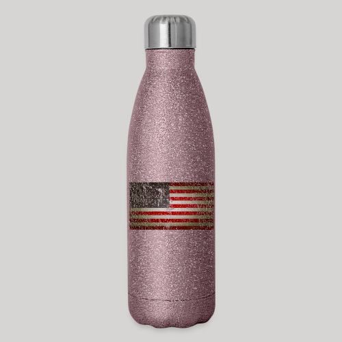 US Flag distressed - 17 oz Insulated Stainless Steel Water Bottle