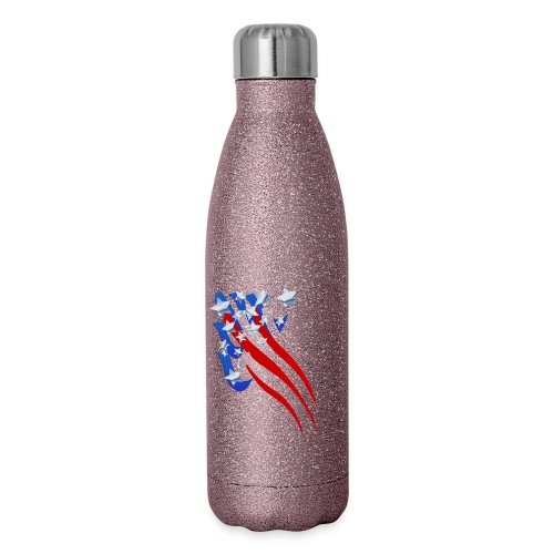 Sweeping Old Glory - 17 oz Insulated Stainless Steel Water Bottle