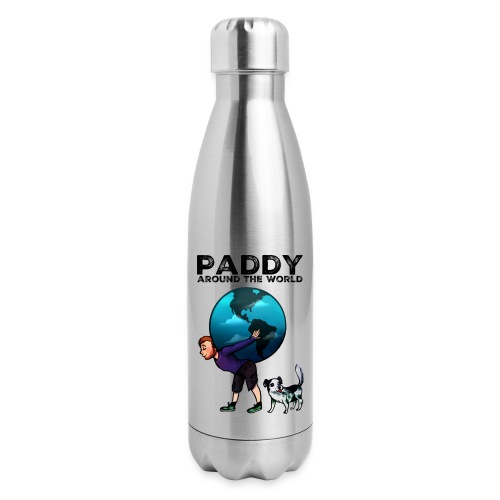 around the world - 17 oz Insulated Stainless Steel Water Bottle
