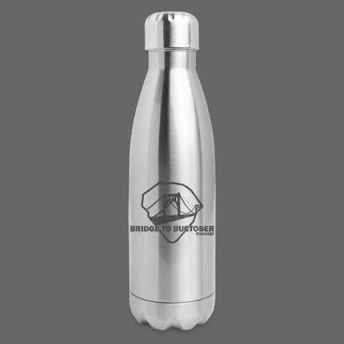 Bridge to Buctober Logo Black - Insulated Stainless Steel Water Bottle