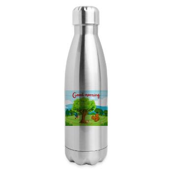 Good morning - 17 oz Insulated Stainless Steel Water Bottle - silver - Right