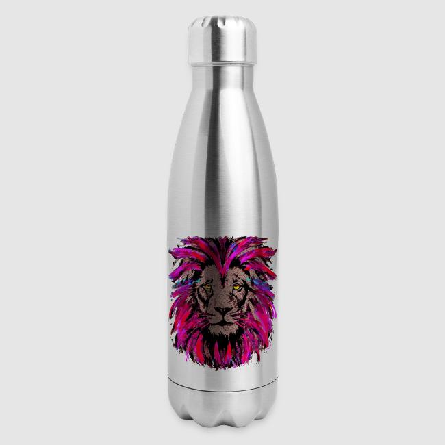 Purple Lion Head - Pink Lion Face Drawing