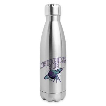 Planet Lovers Space Observation Telescope - 17 oz Insulated Stainless Steel Water Bottle - silver - Right