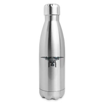 Drone Pilot - 17 oz Insulated Stainless Steel Water Bottle - silver - Right