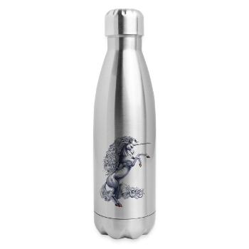 Mythical Magical Unicorn - 17 oz Insulated Stainless Steel Water Bottle - silver - Right