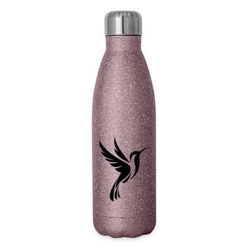 Hummingbird Spot Logo in Black - Insulated Stainless Steel Water Bottle