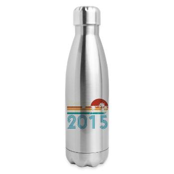 Vintage 2015 Vintage Anniversaire Rétro Vintage - Bouteille isotherme en inox - argent clair - Droite