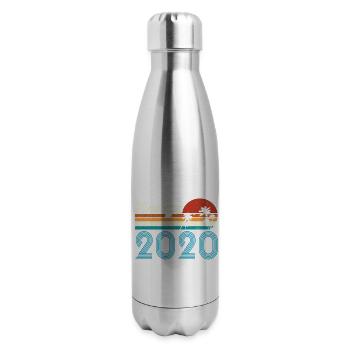 Vintage 2020 Vintage Anniversaire Rétro Vintage - Bouteille isotherme en inox - argent clair - Droite