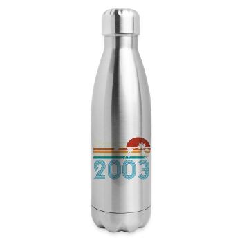 Vintage 2003 Vintage Anniversaire Rétro Vintage - Bouteille isotherme en inox - argent clair - Droite