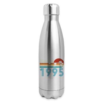 Vintage 1995 Vintage Anniversaire Rétro Vintage - Bouteille isotherme en inox - argent clair - Droite