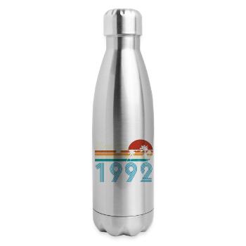 Vintage 1992 Vintage Anniversaire Rétro Vintage - Bouteille isotherme en inox - argent clair - Droite