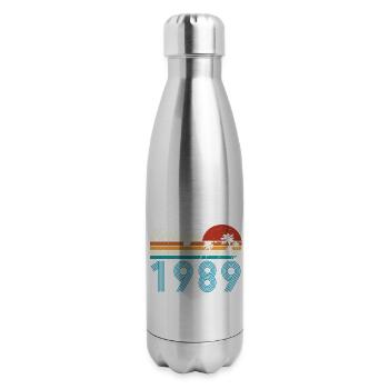 Vintage 1989 Vintage Anniversaire Rétro Vintage - Bouteille isotherme en inox - argent clair - Droite