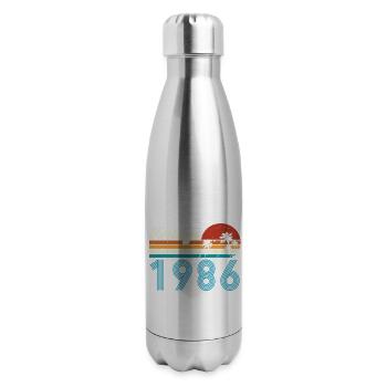 Vintage 1986 Vintage Anniversaire Rétro Vintage - Bouteille isotherme en inox - argent clair - Droite
