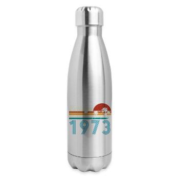 Vintage 1973 Vintage Anniversaire Rétro Vintage - Bouteille isotherme en inox - argent clair - Droite