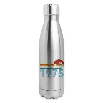 Vintage 1975 Vintage Anniversaire Rétro Vintage - Bouteille isotherme en inox - argent clair - Droite