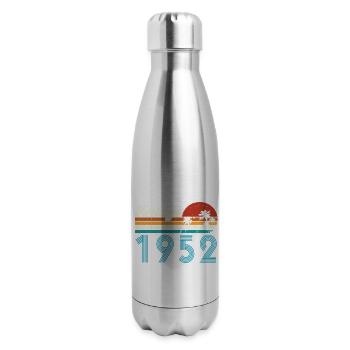Vintage 1952 Vintage Anniversaire Rétro Vintage - Bouteille isotherme en inox - argent clair - Droite
