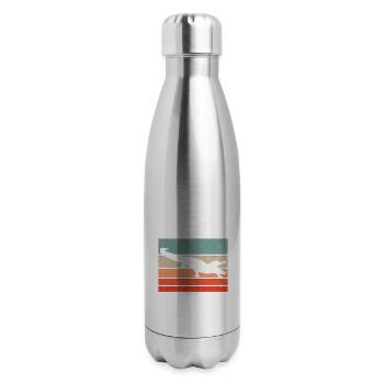 I Was Normal Three Alligators Ago Alligator Owner - 17 oz Insulated Stainless Steel Water Bottle - silver - Right