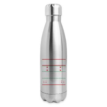Funny Ugly Christmas Best Diver Ever - 17 oz Insulated Stainless Steel Water Bottle - silver - Right