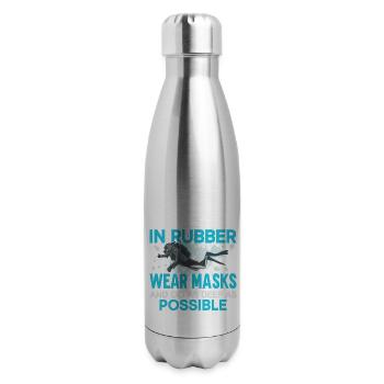 Scuba Diving Gift Underwater Lover Scuba Diver - 17 oz Insulated Stainless Steel Water Bottle - silver - Right