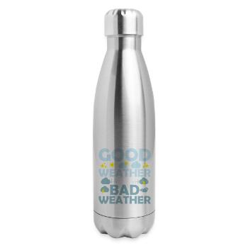 The Only Good Weather Is Bad Weather Storm Meteor - 17 oz Insulated Stainless Steel Water Bottle - silver - Right