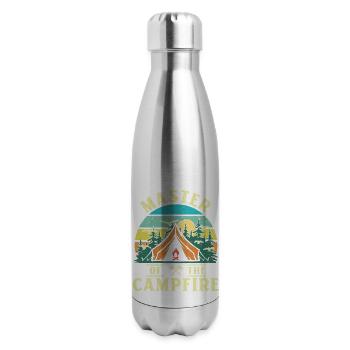 Master Of The Campfire - 17 oz Insulated Stainless Steel Water Bottle - silver - Right