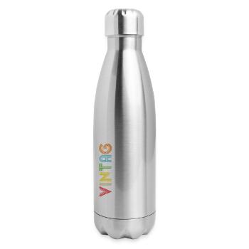 Vintage, 1950, Vintage, Anniversaire, Rétro, Vintage - Bouteille isotherme en inox - argent clair - Droite