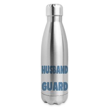Proud Husband of freaking awesome Guard - 17 oz Insulated Stainless Steel Water Bottle - silver - Right