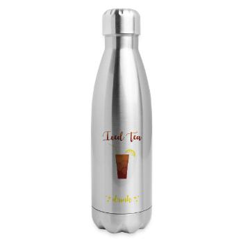 Iced Tea Drink Design Sweeten Up Your Day With - 17 oz Insulated Stainless Steel Water Bottle - silver - Right