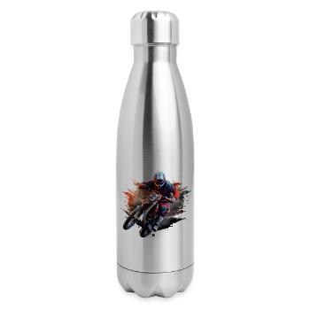 Motocross - 17 oz Insulated Stainless Steel Water Bottle - silver - Right