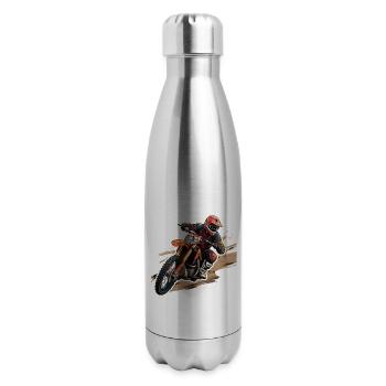 Motocross - 17 oz Insulated Stainless Steel Water Bottle - silver - Right