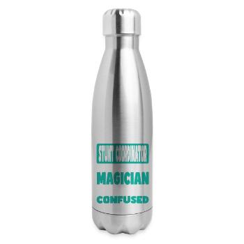 Stunt Coordinator - 17 oz Insulated Stainless Steel Water Bottle - silver - Right