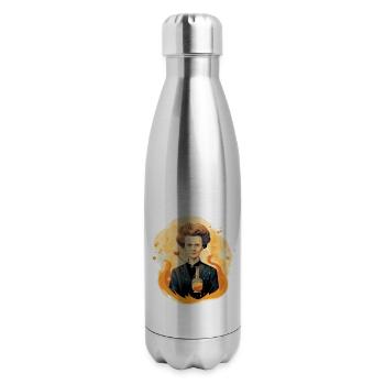 Marie curie - 17 oz Insulated Stainless Steel Water Bottle - silver - Right