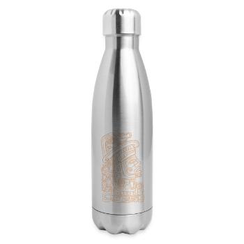 Maya God Mayan Mythology Ancient God K'inich Ahau - 17 oz Insulated Stainless Steel Water Bottle - silver - Right