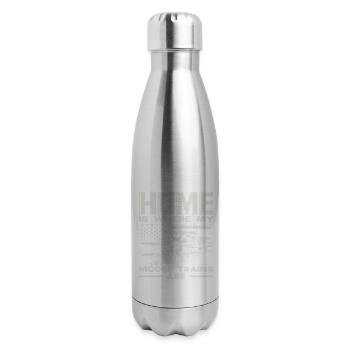 Home Is Where My Model Trains Are - 17 oz Insulated Stainless Steel Water Bottle - silver - Right