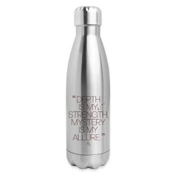 Scorpio Character Zodiac: Depth Is My Strength, - 17 oz Insulated Stainless Steel Water Bottle - silver - Right