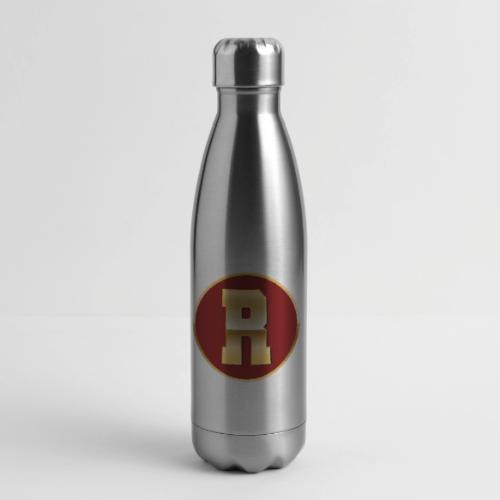 Letter R – Capital Varsity Alphabet Monogram - 17 oz Insulated Stainless Steel Water Bottle