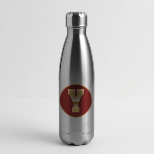 Letter Y – Capital Varsity Alphabet Monogram - 17 oz Insulated Stainless Steel Water Bottle