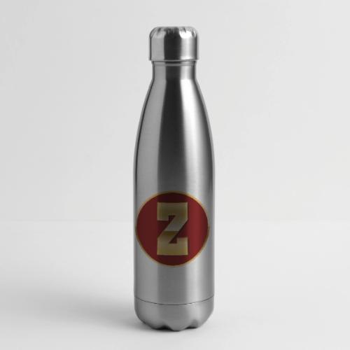 Letter Z – Capital Varsity Alphabet Monogram - 17 oz Insulated Stainless Steel Water Bottle