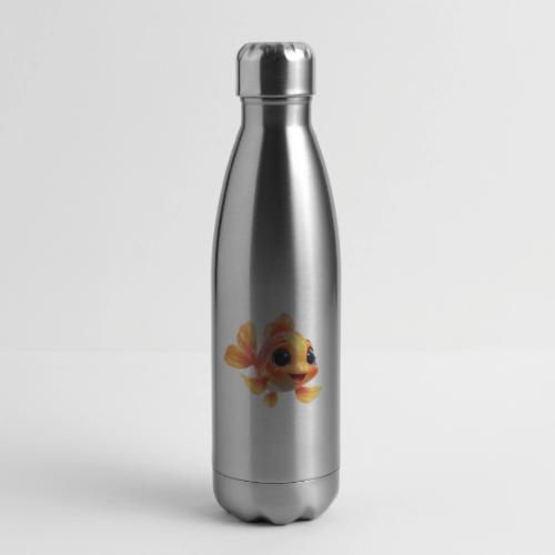 Cheerful 3D Orange Baby Fish - 17 oz Insulated Stainless Steel Water Bottle