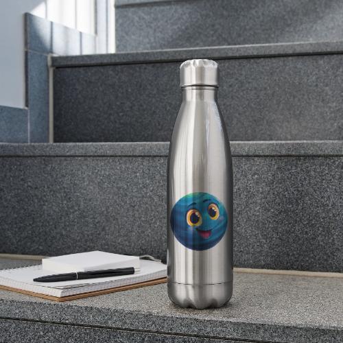 Smiling Blue Planet - 17 oz Insulated Stainless Steel Water Bottle