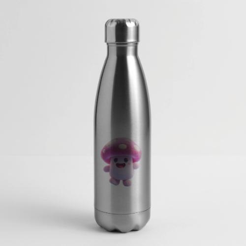 Mushroom: Purple Forest Friend - 17 oz Insulated Stainless Steel Water Bottle