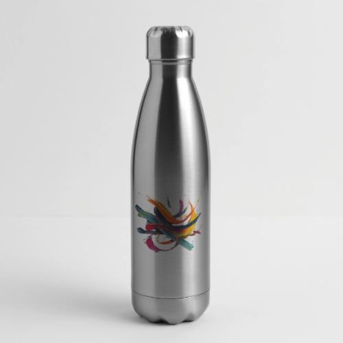 Colorful Waves - 17 oz Insulated Stainless Steel Water Bottle