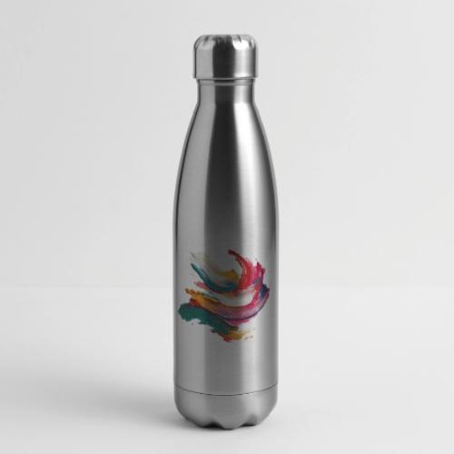 Colorful brushstrokes - 17 oz Insulated Stainless Steel Water Bottle