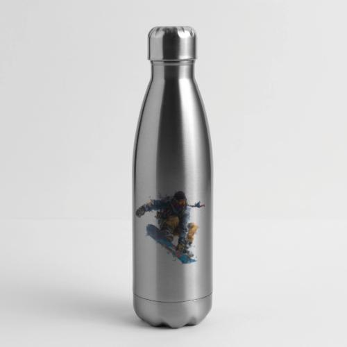 Snowboarding: Splash of Speed - 17 oz Insulated Stainless Steel Water Bottle
