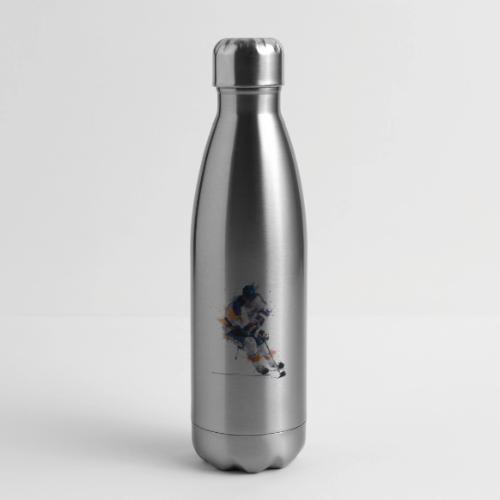 Hockey: Icy Streaks - 17 oz Insulated Stainless Steel Water Bottle