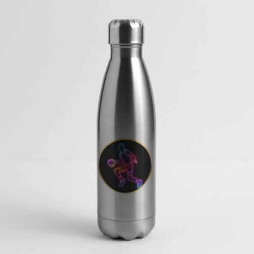 Basketball: Neon Dribble Pulse - 17 oz Insulated Stainless Steel Water Bottle