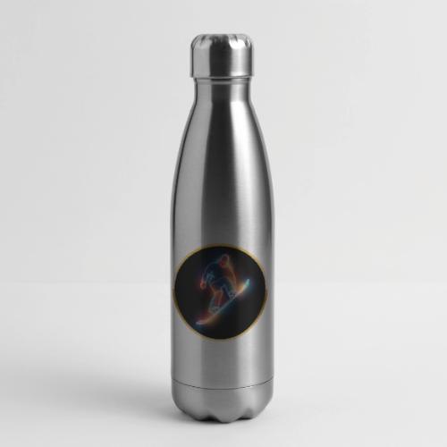 Golden Neon Snowboard - 17 oz Insulated Stainless Steel Water Bottle