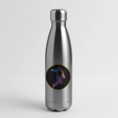 Soccer: Neon Goal Fusion - 17 oz Insulated Stainless Steel Water Bottle