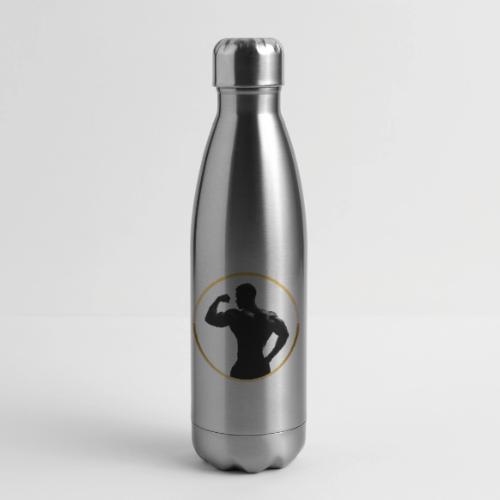 Bodybuilder: Classic Flex Emblem - 17 oz Insulated Stainless Steel Water Bottle